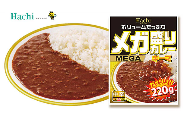 ハチ食品「メガ盛りカレー キーマ 中辛」220g