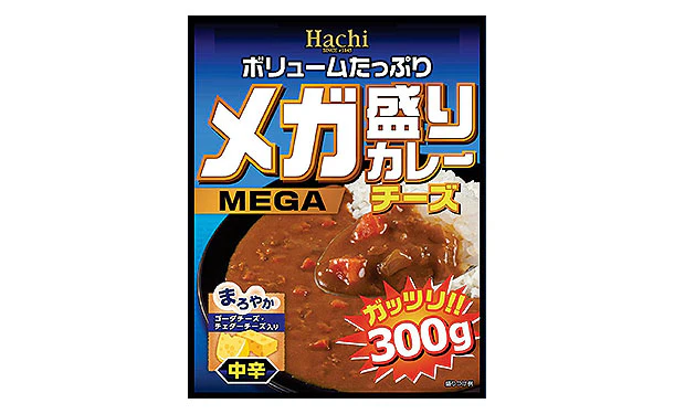 ハチ食品「メガ盛りカレー チーズ 中辛」300g - Image 2