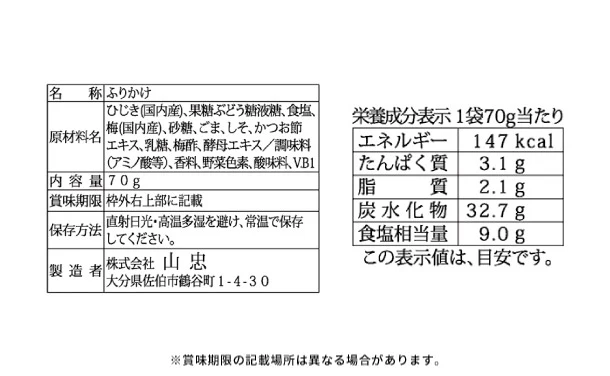 山忠「国産 ひじき白和えの素（豆腐半丁用）＆ひじきふりかけソフトタイプ3種」【レターパックプラス便】 - Image 8