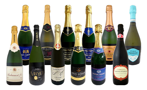 「シャンパーニュ・カバ・プロセッコ入り!欧州豪華スパークリングワインセット」750ml