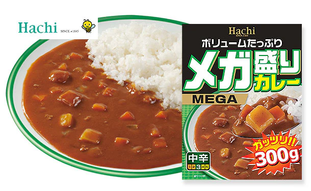 ハチ食品「メガ盛りカレー 中辛」300g