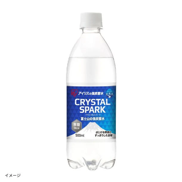 アイリスフーズ「富士山の強炭酸水 CRYSTAL SPARK プレーン ラベルレス」500ml