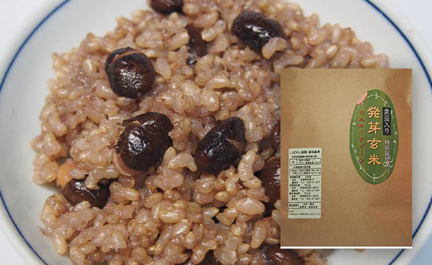 新潟県産「発芽玄米ミルキークイーン(黒豆入り)」940g