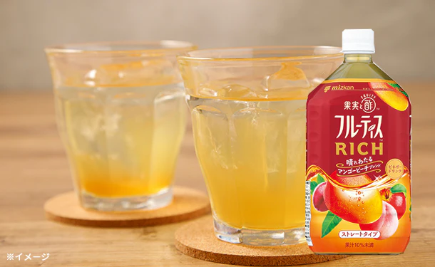 Mizkan「フルーティスRICHマンゴピーチストレート」1000ml