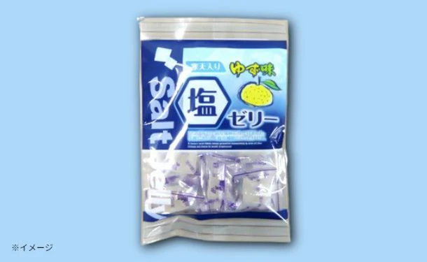 丸一製菓「寒天入り ゆず味 塩ゼリー」90g