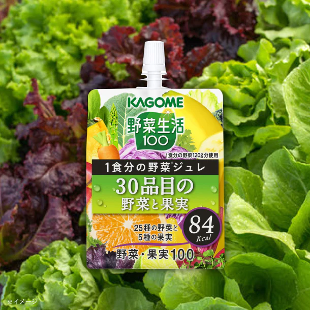 カゴメ「野菜生活100 1食分の野菜ジュレ 30品目の野菜と果実」180g