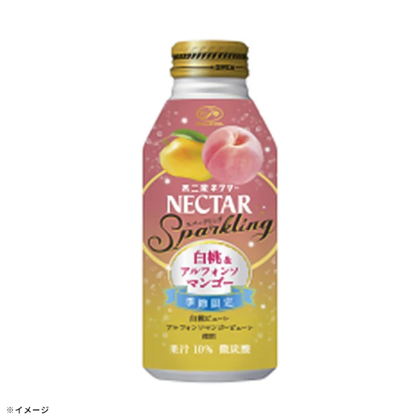 不二家「ネクター スパークリング 白桃＆マンゴー」380ml