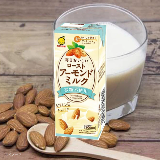 マルサンアイ「毎日おいしいローストアーモンドミルク 砂糖不使用」200ml