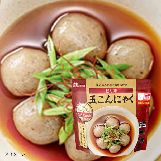 アイリスフーズ「レンジアップピリ辛玉こんにゃく」150g