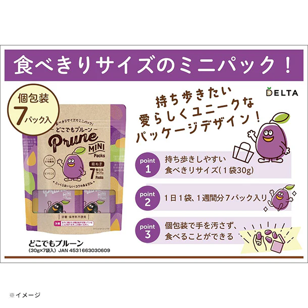 デルタ「どこでもプルーン(30g×7袋)」210g - Image 8