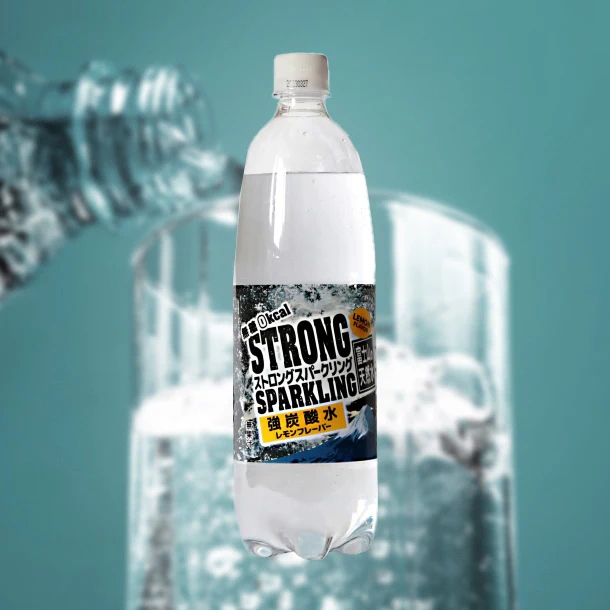 「富士山の天然水強炭酸水 レモン」1L