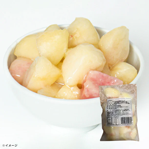 「冷凍白桃 ブロック」300g