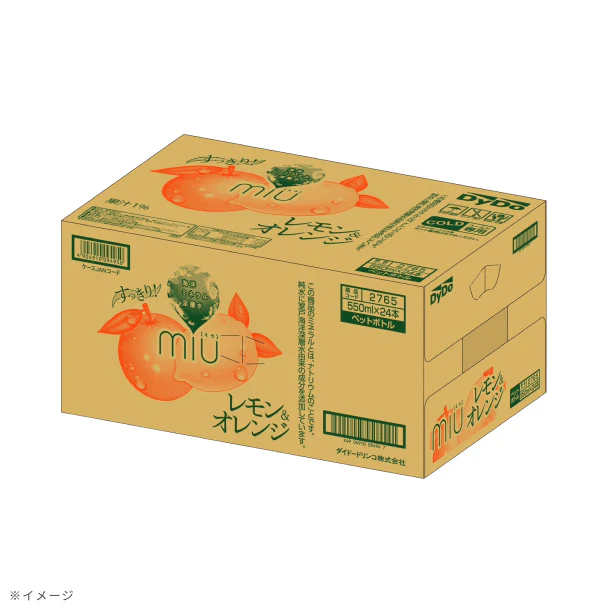 DyDo「ミウ レモン&オレンジ」550ml - Image 3