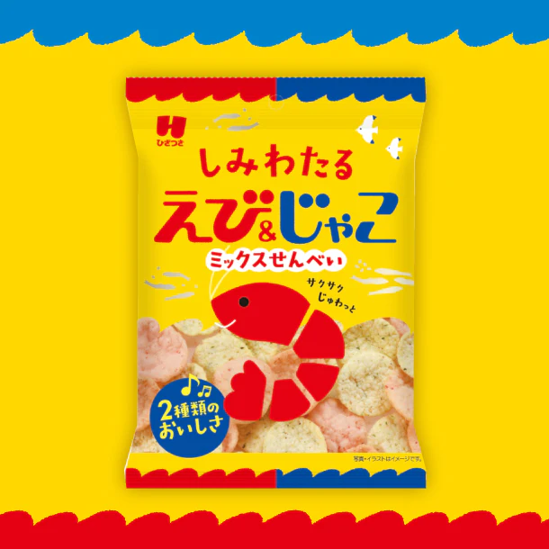 ひざつき「しみわたるえび&じゃこミックスせんべい」30g
