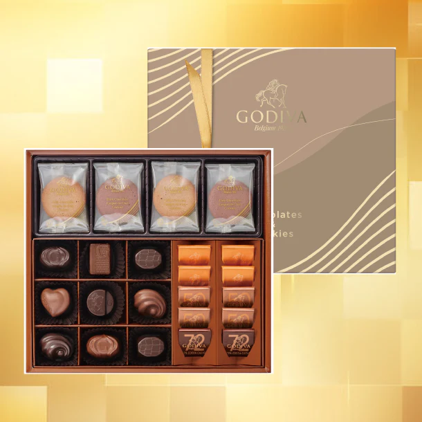 GODIVA「チョコレート&クッキー アソートメント(チョコレート19粒入/クッキー8枚入)」