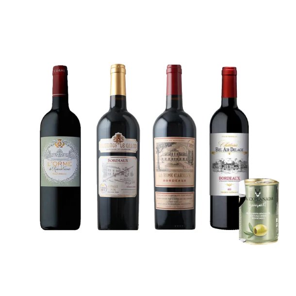 「Kuradashi10周年限定！厳選ボルドー赤ワインランダムセット（オリーブ缶つき）」750ml