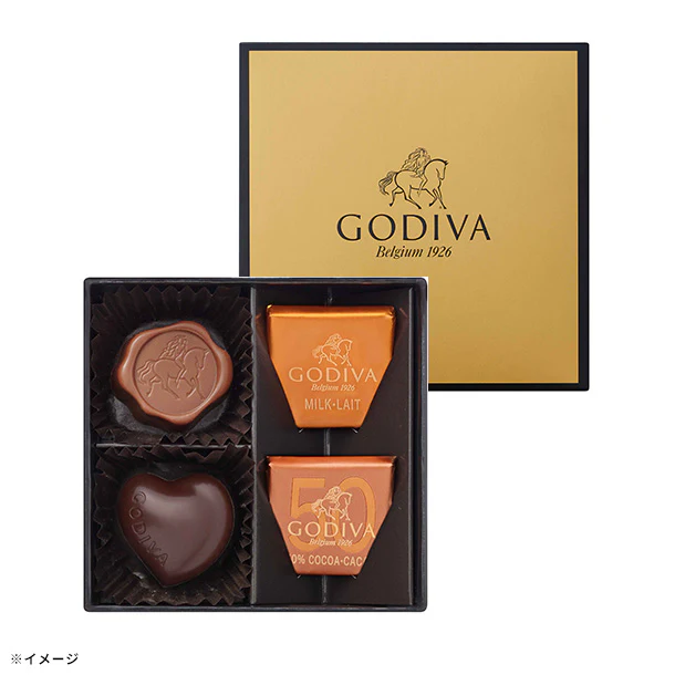 GODIVA「ハート オブ ゴールド セレクション(4粒入)」