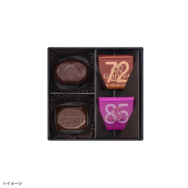 GODIVA「ハート オブ ゴールド ダーク セレクション(4粒入)」 - Image 2
