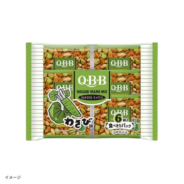 QBB「わさび豆ミックス 6袋入」108g