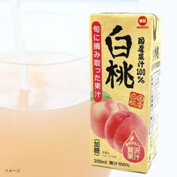 「国産果汁100% 白桃」200ml×48本