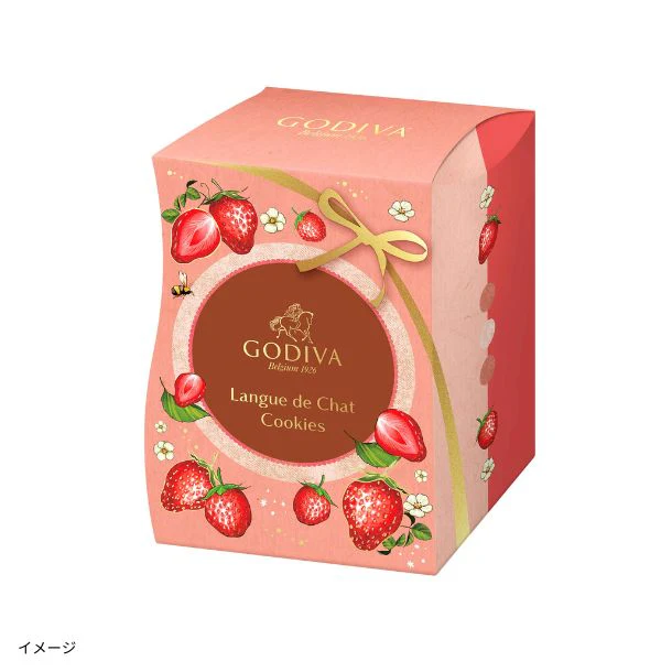 GODIVA「あまおう苺&ホワイトチョコレートラングドシャクッキー(4枚入)」