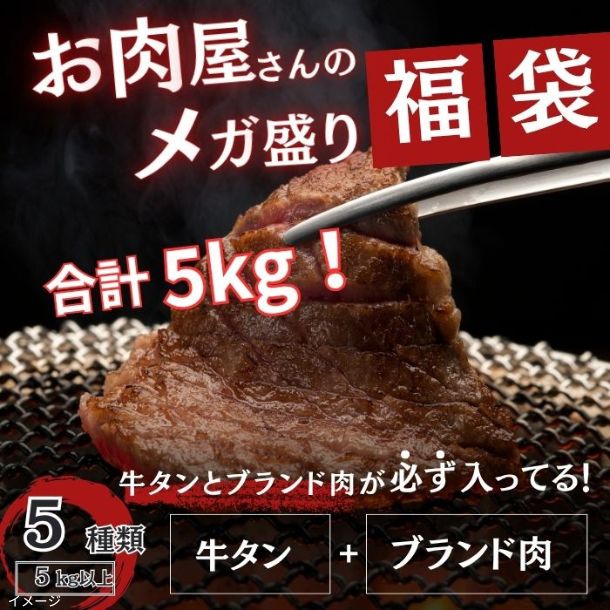 「お肉メガ盛り福袋 5種以上(牛タン・ブランド肉入り)」5kg - Image 3