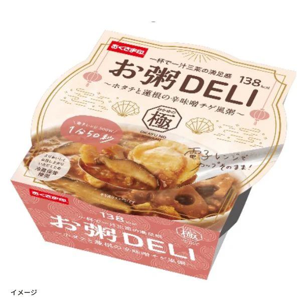 「お粥DELI ホタテと蓮根の辛味噌チゲ風」240g