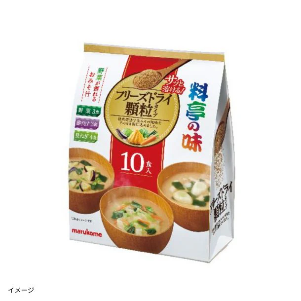 マルコメ「料亭の味 フリーズドライ 顆粒タイプ みそ汁 アソート」10食入