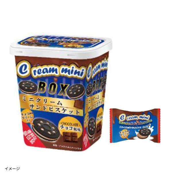 「クリームミニサンドビスケット BOX チョコ風味」60g