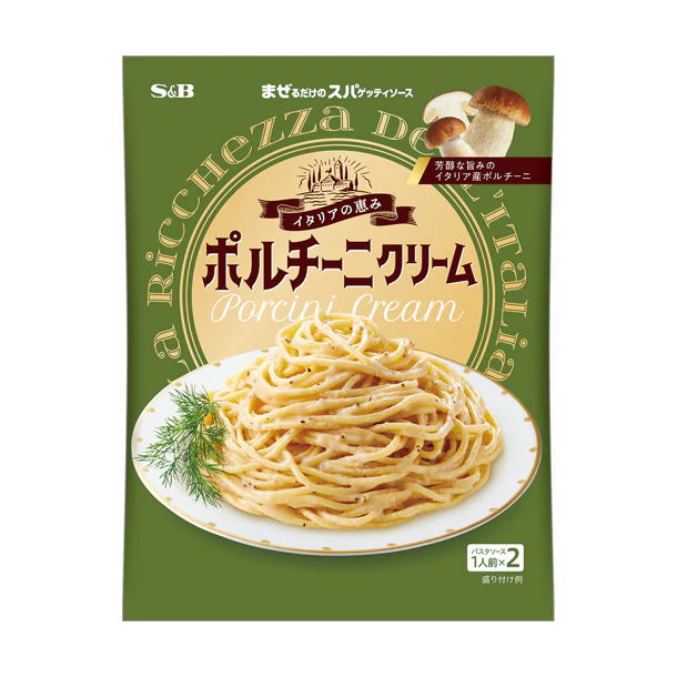 エスビー食品「まぜるだけのスパゲッティソース イタリアの恵み ポルチーニクリーム」130g