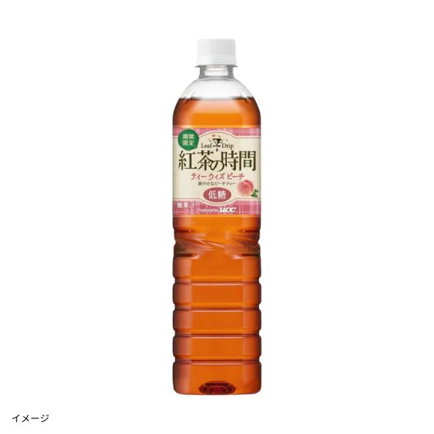 UCC「紅茶の時間 ティーウィズピーチ 低糖」900ml