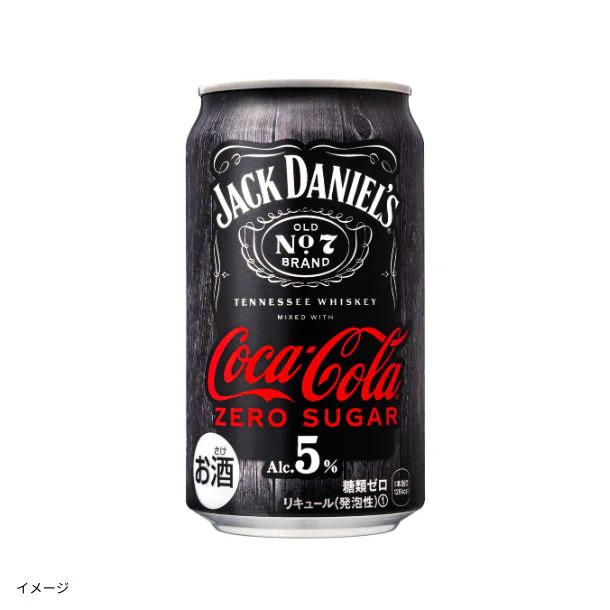 「ジャックダニエル&コカ・コーラ ゼロシュガー 5%」350ml
