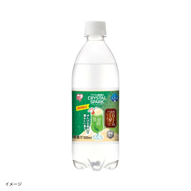 アイリスフーズ「CRYSTAL SPARKクリームソーダ」500ml