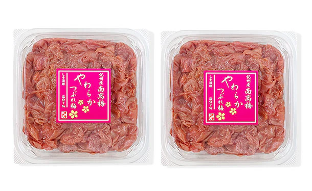 「紀州産南高梅 やわらかつぶれ梅 しそ漬味梅干し 塩分7％」600g×2個