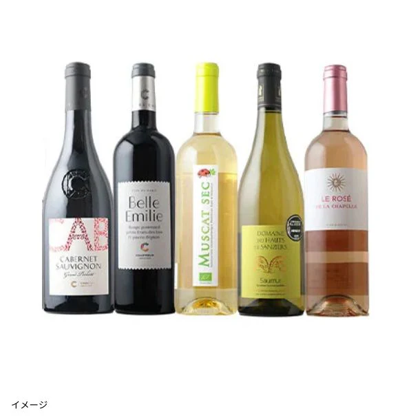 「フランス自然派ワイン5本セット(赤2本&白2本&ロゼ1本)」750ml