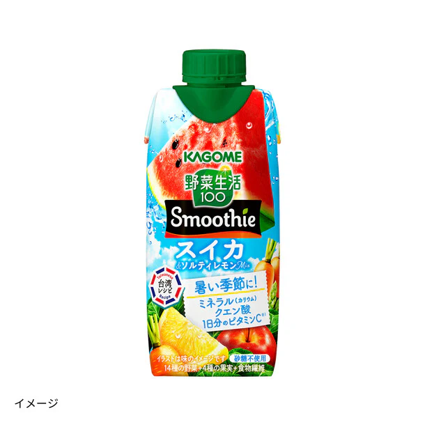 カゴメ「野菜生活100 Smoothie スイカ＆ソルティレモンMix」330ml