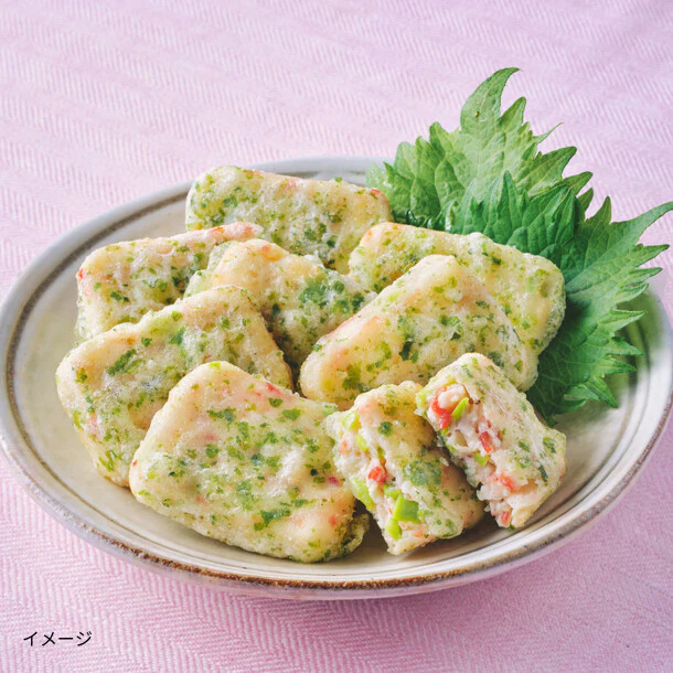 フジサニーフーズ「かにかまと枝豆の磯辺揚げ」8個入