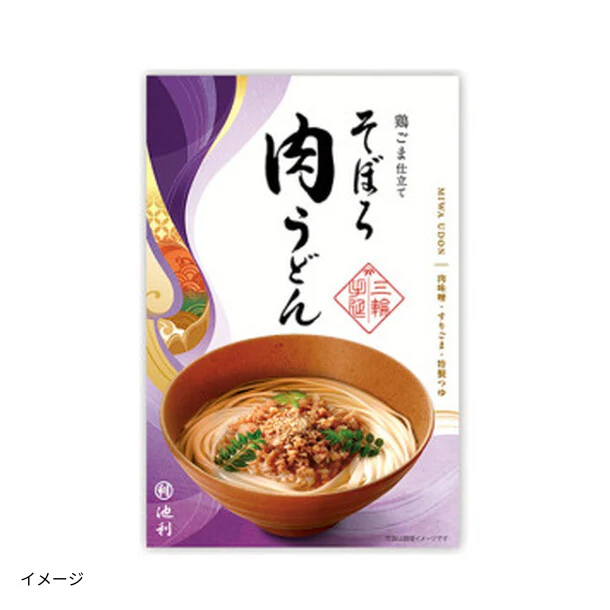 池利「手延べ三輪うどん そぼろ肉うどん」1食入