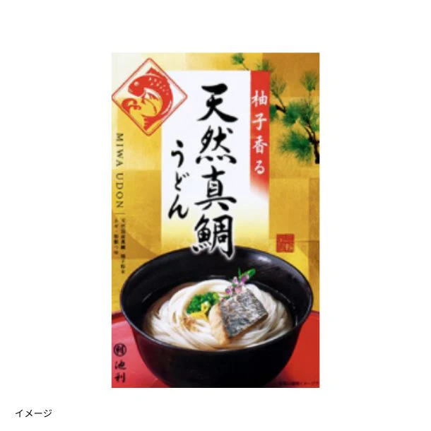 池利「手延べ三輪うどん 天然真鯛うどん」1食入
