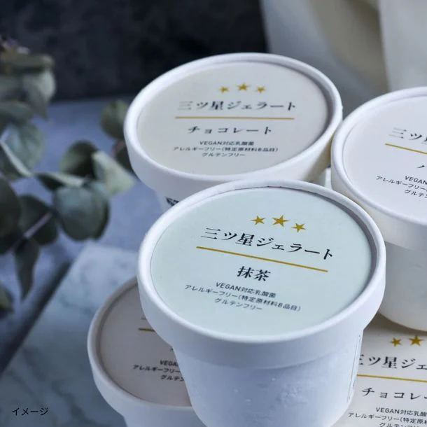 「三ツ星ジェラート(チョコレート・抹茶)」計6個